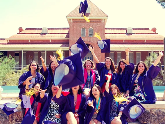 2011 CBC Graduates Tossing Caps