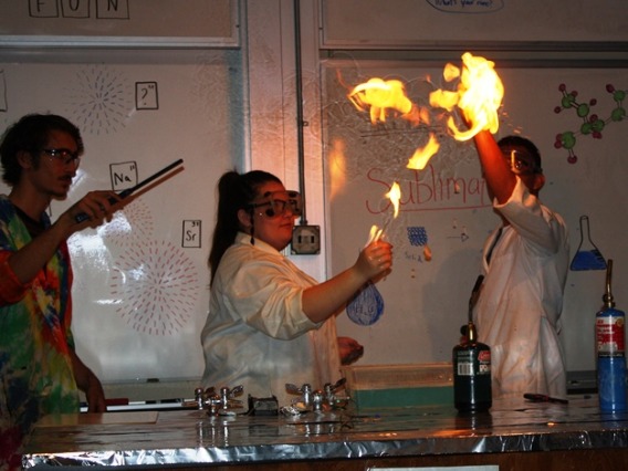 Photo of SMACS club members performing "Hands on Fire"