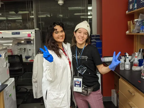 STAR lab mentee Andrea Esmeralda and Parker Geffre