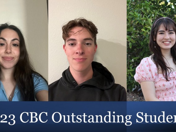 3 photos set side by side of the CBC Outstanding Students of 2023