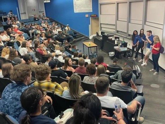 Fans watch as the chemistry magic show plays out on stage