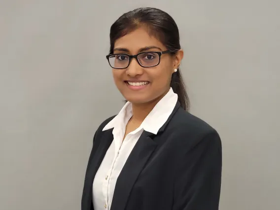 CBC Student Anjalee Wijetunge smiling for a portrait photo