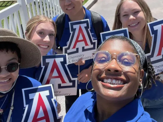 Students smiling