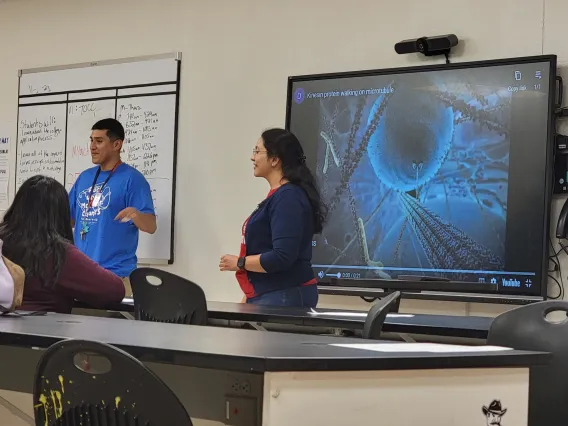 Omar Acuna and Dr. Archuleta at Baboquivari High School