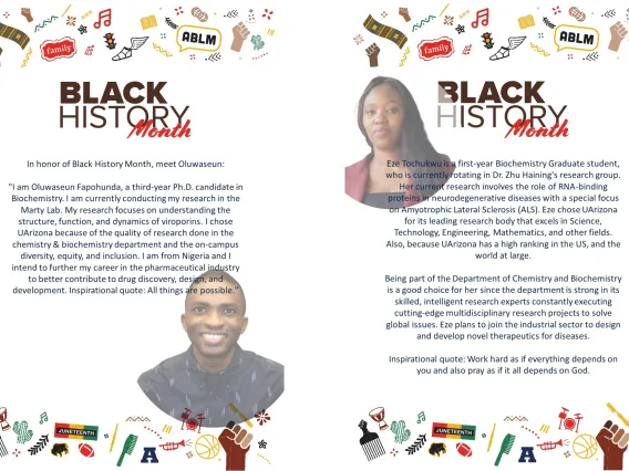 Black History Month stories for Oluwaseun Fapohunda and Eze Tochukwu