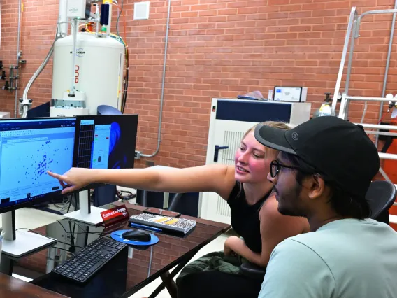Students learning in the MSC.