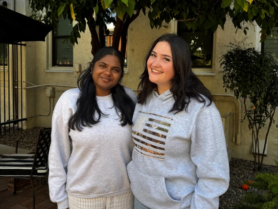 Photo of CBC Students Rose Kinkade and Tvisha Vijayakumar