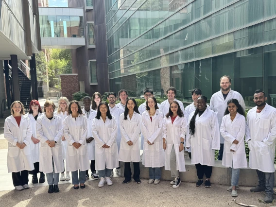 Photo of incoming Graduate students from 2025 CBC White Coat Ceremony 
