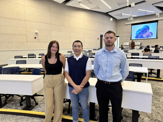 Presenters Abigail, Hieu, and Aleksey