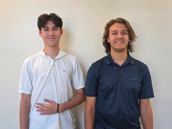 Photo of CBC Students Ryan Woods and Jackson Minehart