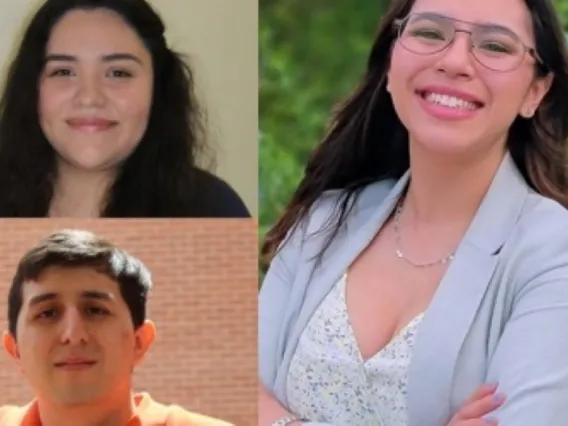Rosa, Luis and Vivian smiling