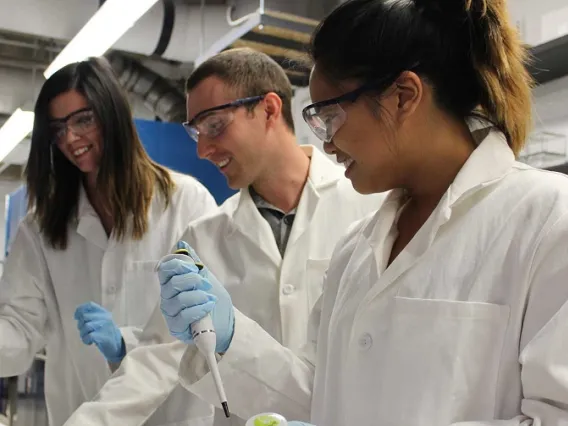 Photo of people in a science lab