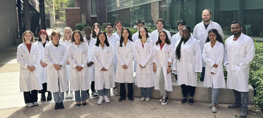 Photo of incoming Graduate students from 2025 CBC White Coat Ceremony 