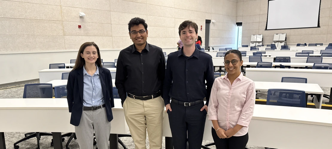 Presenters Kate, Rajat, Christopher, and Ramandeep
