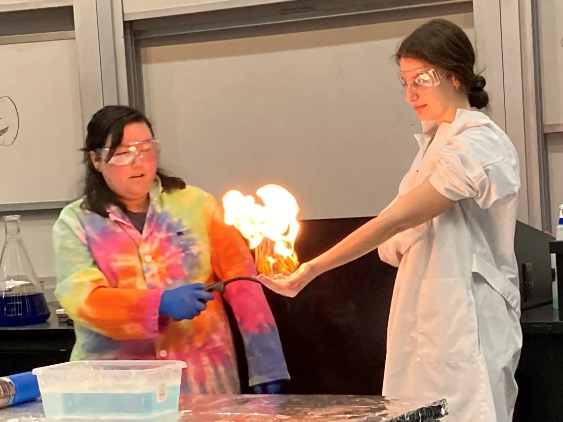 Lauren Konopacki & Kierra Garland during the Chemistry "Magic Show"