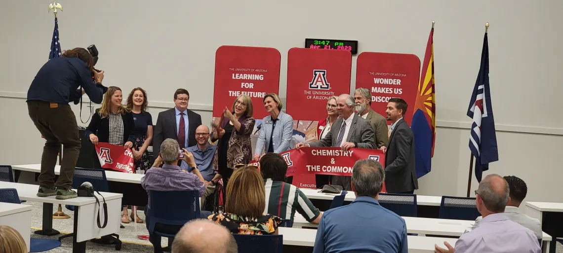 Photo taken during the Chemistry and the Commons open house