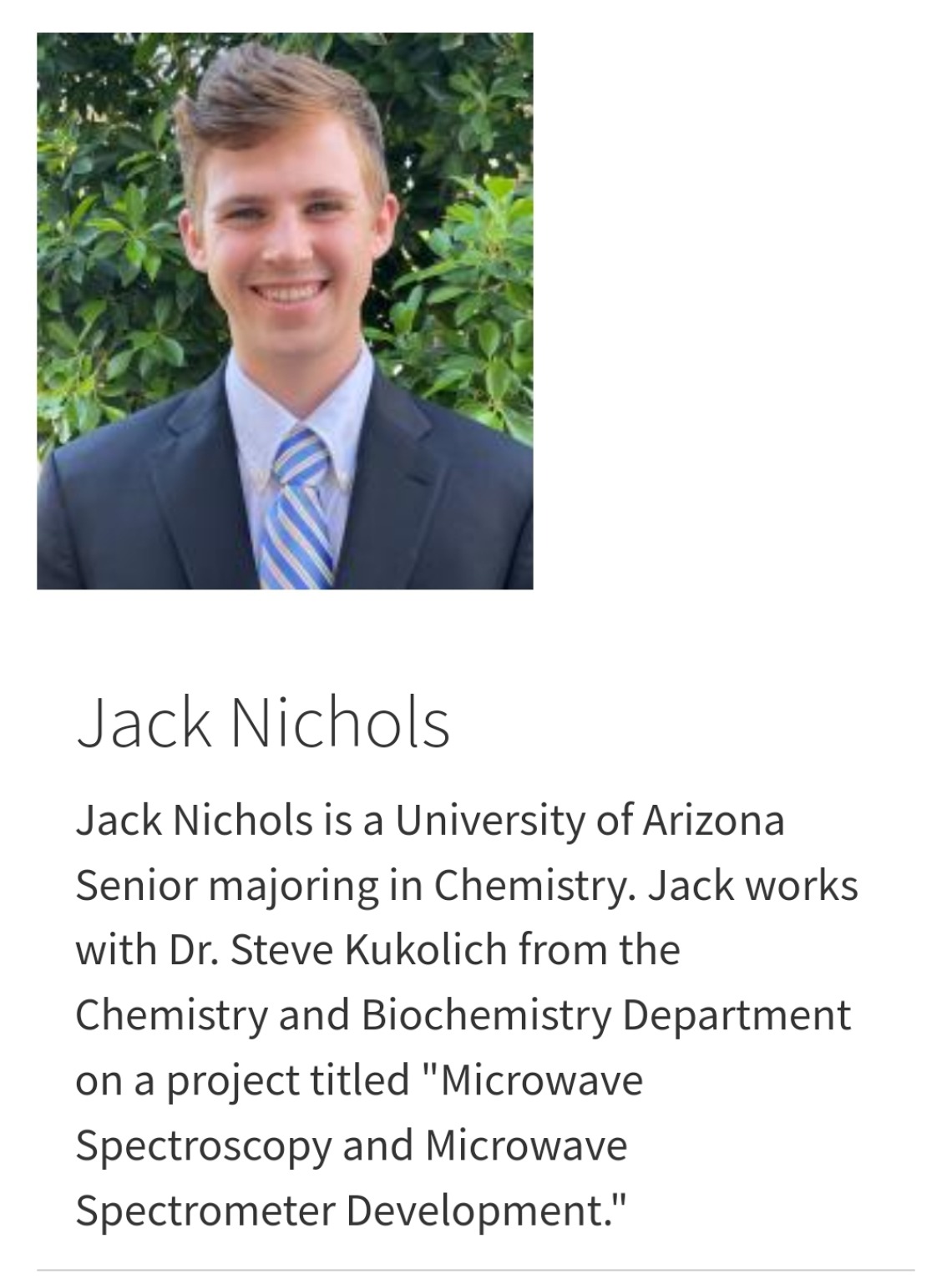 CBC Student Jack Nichols bio