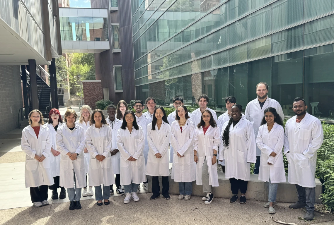 Photo of incoming Graduate students from 2025 CBC White Coat Ceremony 