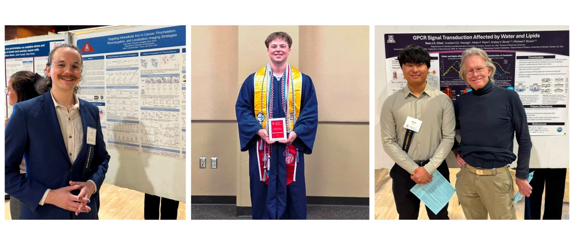 2025 Biochemistry Thesis Awardees Jake Shaw, Jaden Todd-Nelson, Sean Chen
