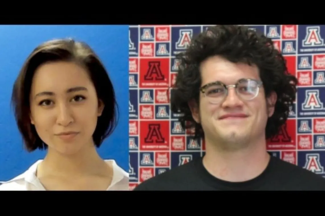  Carissa Bond (left) and Estevan Cleveland, who were awarded the 2021 Arizona Society for Coatings Technology Scholarship.