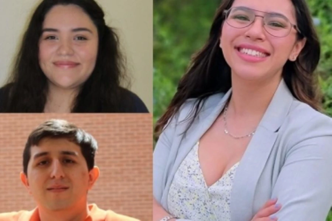 Rosa, Luis and Vivian smiling