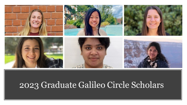 Headshots of all 6 graduate Galileo Circle Scholars