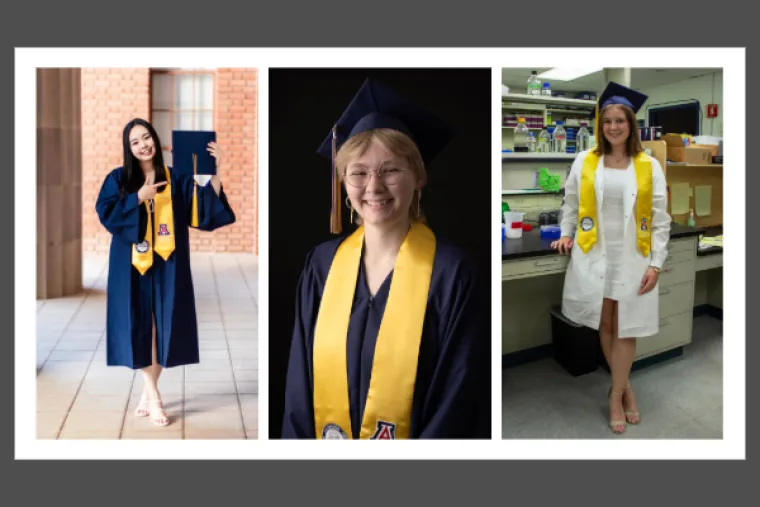 (left to right) Shihye Chloe Park, Rei Ellsworth, Clare Hotze