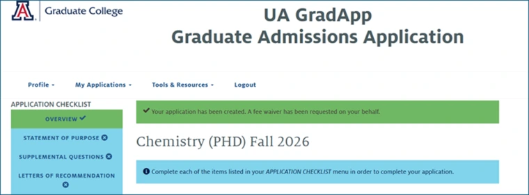 Graduate Application Fee Waiver Request Instructions