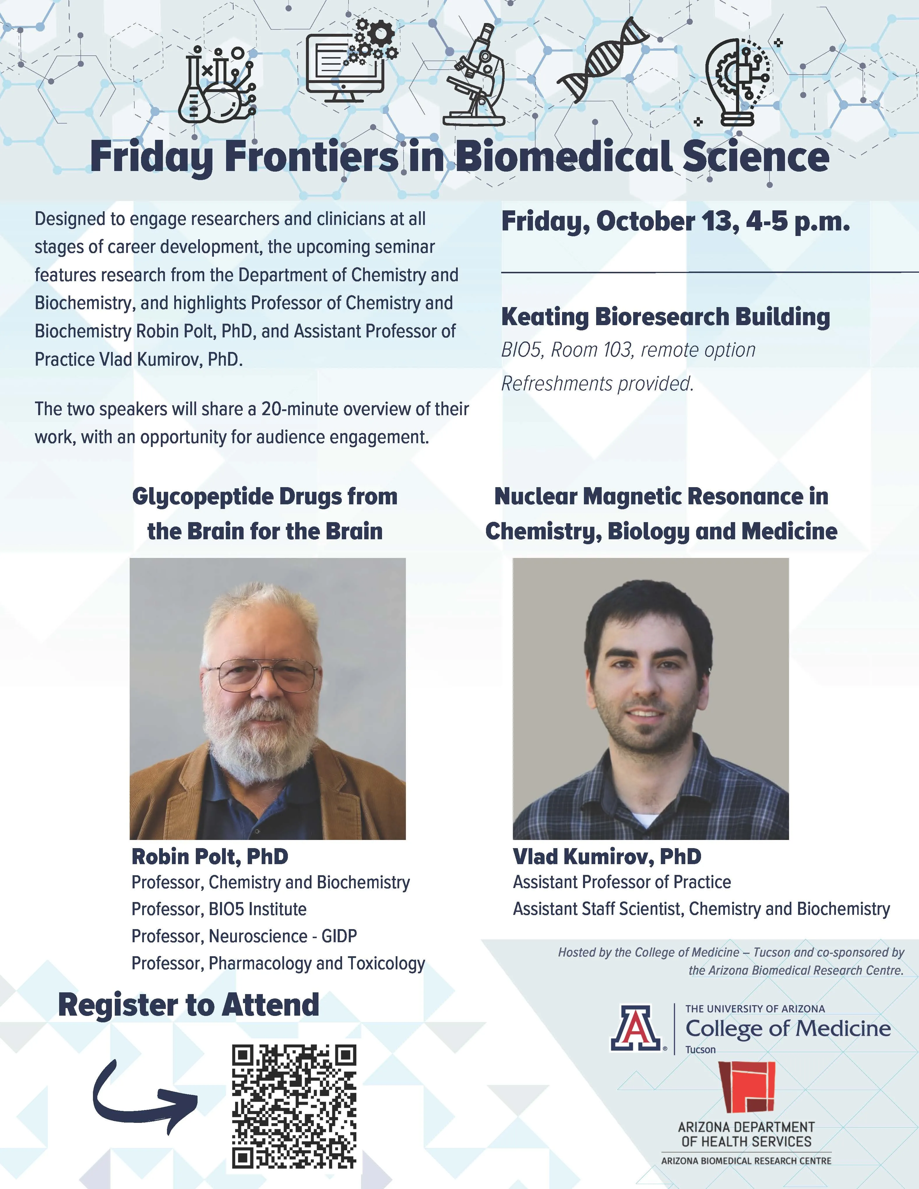 Friday Frontiers in Biomedical Science Flyer