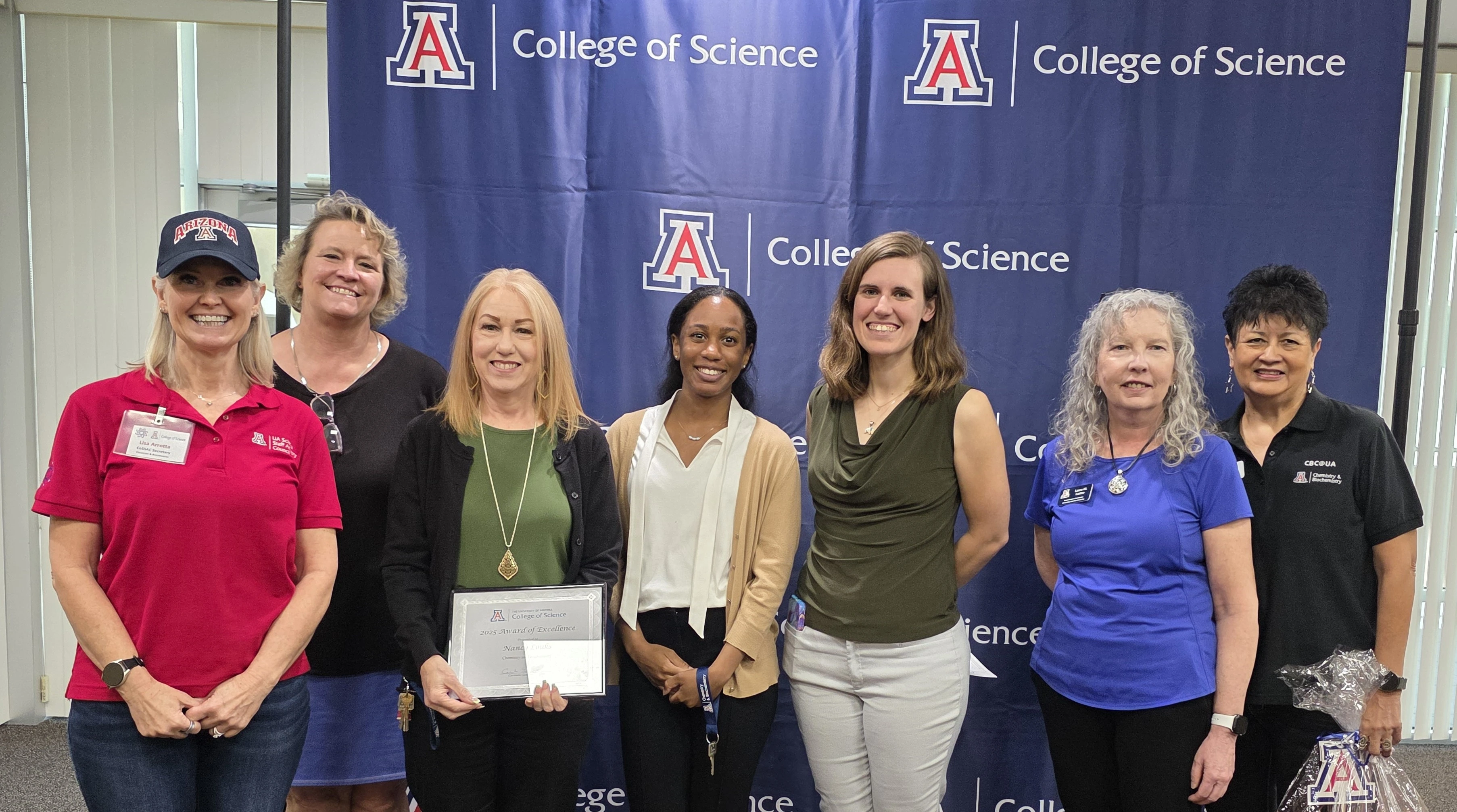 CBC Team and Nancy Louks for COS Excellence Award