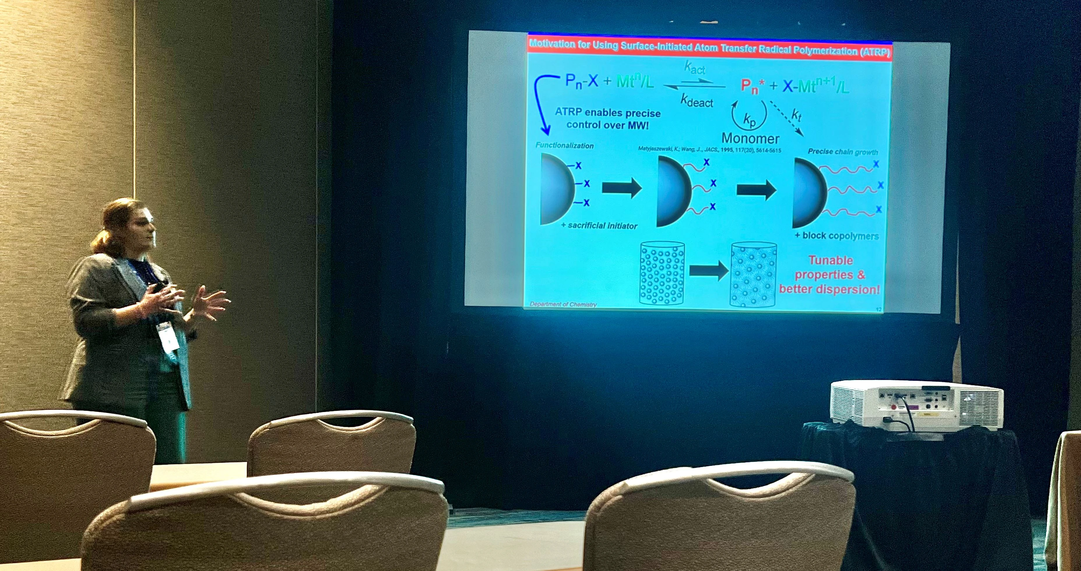 CBC Student Lindsey Holmen presenting at ACS 2025