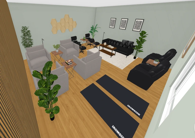 Photo of the Recharge Room model