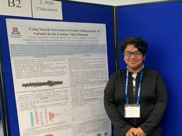 Ananya Chakraborti presenting poster